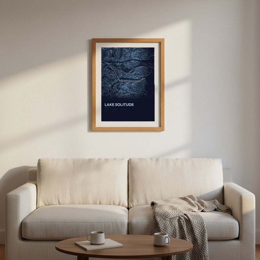 Lake Solitude print in a room